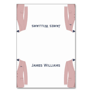 Pink And Blue Gay Wedding Place Setting Cards