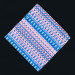 Pink and Blue Glitch Stripes Girly Psychedelic Bandana<br><div class="desc">Abstract stripped design with girly and pastel shades of colours. Main colours of this glitch pattern : Light blue and pink.</div>