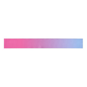 Pink and Blue Gradient Grosgrain Ribbon