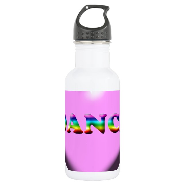 Pink and Blue Heart DANCE for Dancers! 532 Ml Water Bottle (Front)