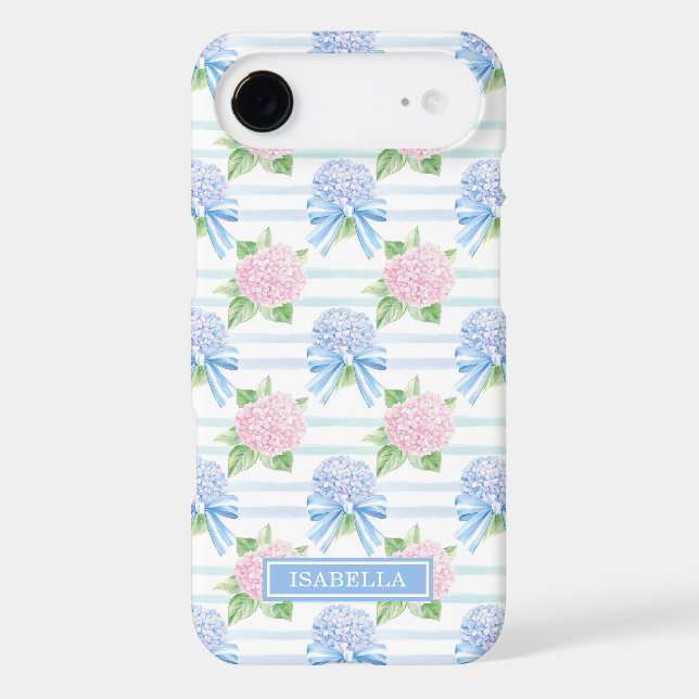 Pink and Blue Hydrangeas Striped (Back)