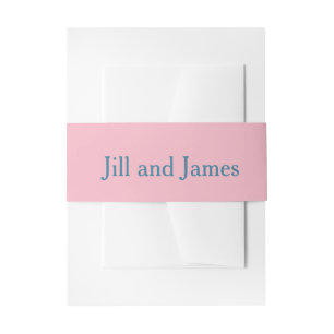 Pink and Blue Invitation Belly Band