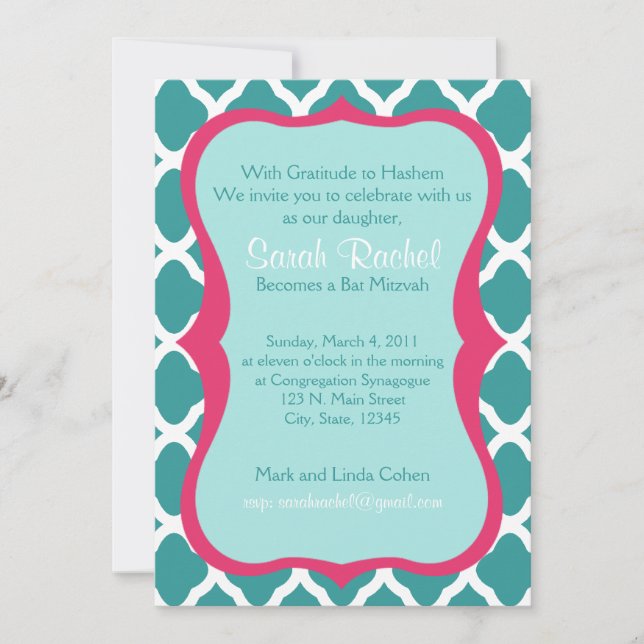 Pink and Blue Invite (Front)