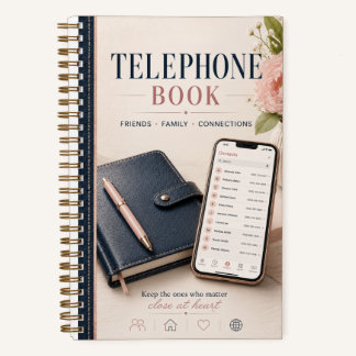 Pink and Blue Ladies Telephone Book