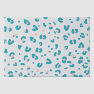 Pink and Blue Leopard Pattern Tissue Paper