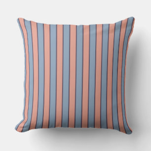 Pink and blue line stripes pattern cushion