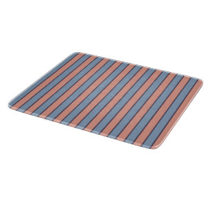 Pink and blue line stripes pattern cutting board