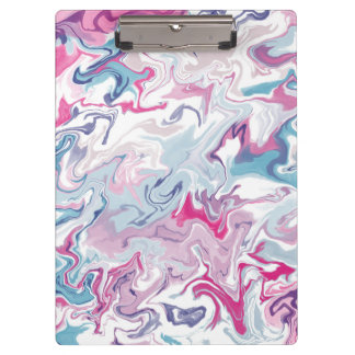 Pink and blue liquid acrylic  clipboard