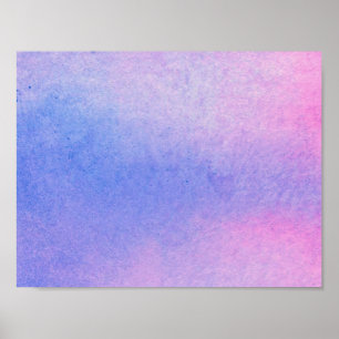 Pink and Blue Marble Watercolour Poster