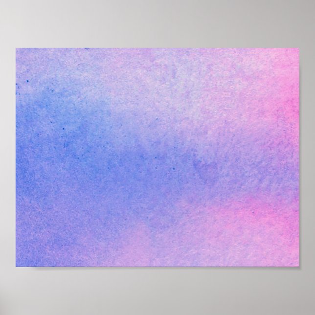 Pink and Blue Marble Watercolour Poster (Front)