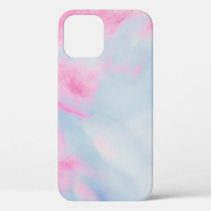 PINK AND BLUE MARBLED BACKGROUND iPhone 12 CASE
