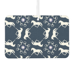 Pink and Blue Modern Stripes Car Air Freshener