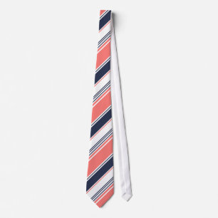 Pink and Blue Modern Stripes Tie