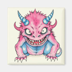 Pink and Blue Monster Magnet