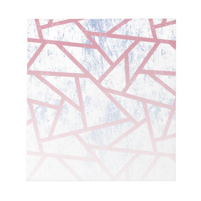 Pink and blue mosaic pattern notepad (Front)