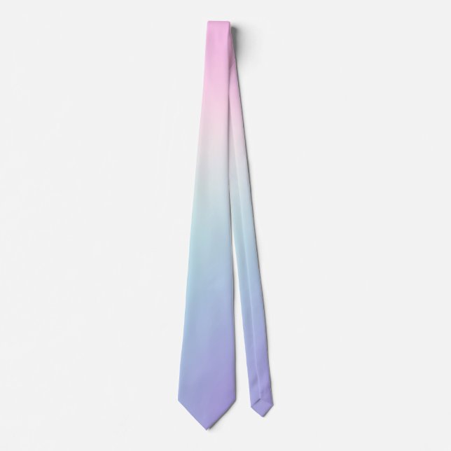 Pink and blue ombre background tie (Front)