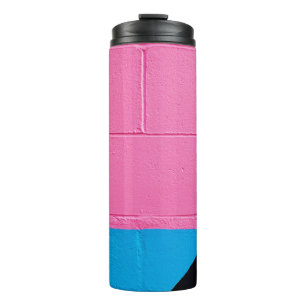 Pink and blue painted wall thermal tumbler