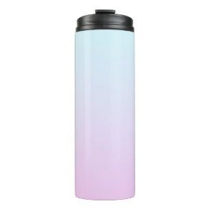 Pink and blue pastel gradient background thermal tumbler