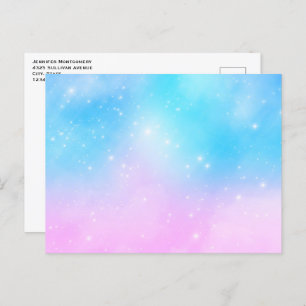 Pink and Blue Pastel Gradient Sky Postcard