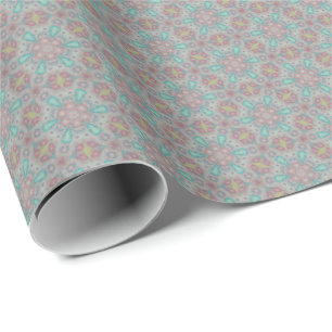 Pink and Blue Pattern Wrapping Paper. Wrapping Paper