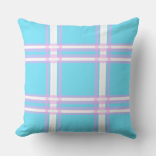 Pink and blue Plaid Cushion