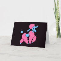 Pink and Blue Poodle