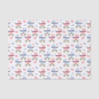 Pink and Blue Pram Pattern Baby Shower
