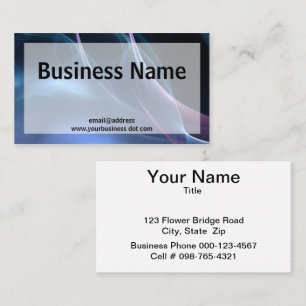 Pink and Blue Silky Streaks Business Card