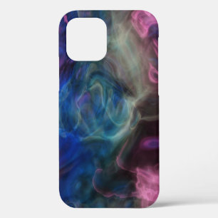 pink and blue smoke abstract iPhone 12 case