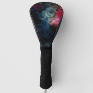pink and blue smoke abstract golf head cover