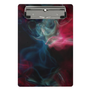 pink and blue smoke abstract mini clipboard