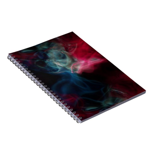 pink and blue smoke abstract notebook (Right Side)