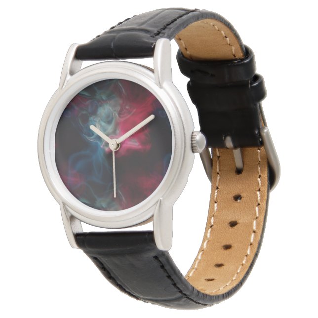 pink and blue smoke abstract watch (Angled)