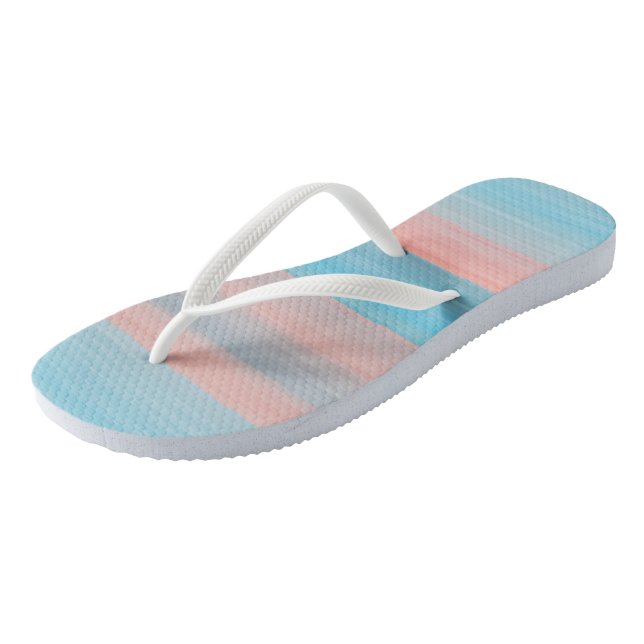 pink and blue streaks jandals (Angled)