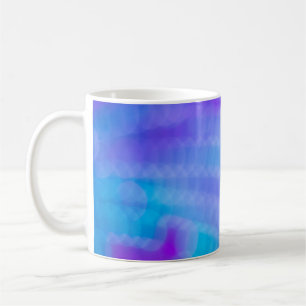 Pink and blue striped textile coffee mug