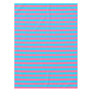 Pink and Blue Stripes Design Tablecloth