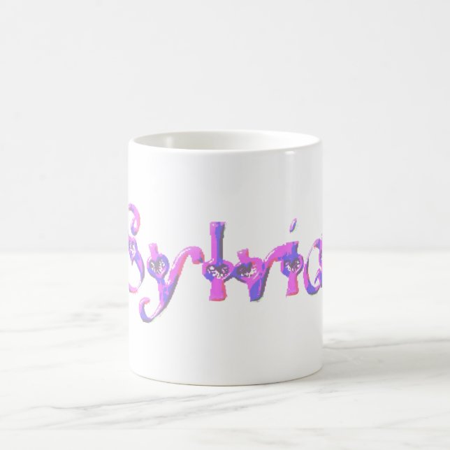 Pink And Blue Sylvia Name Coffee Mug (Center)