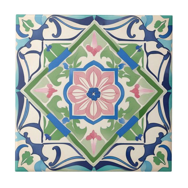 Pink and Blue Tile (Front)