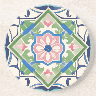 Pink and Blue Tile Coaster