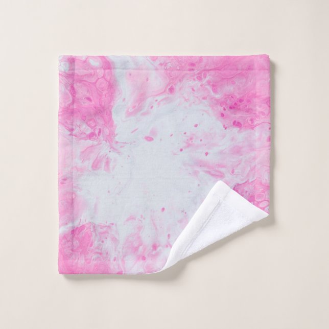 Pink and blue water surface wash cloth (Wash Cloth)