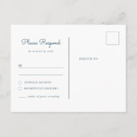 Pink and Blue Watercolor rsvp postcard
