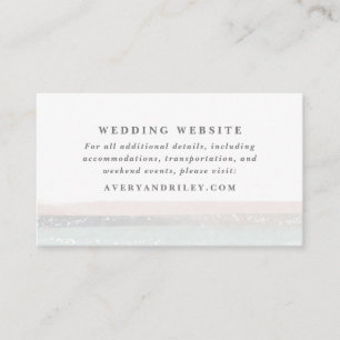 Pink and Blue Watercolor Wedding Website Enclosure Card