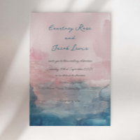 Pink and Blue watercolour