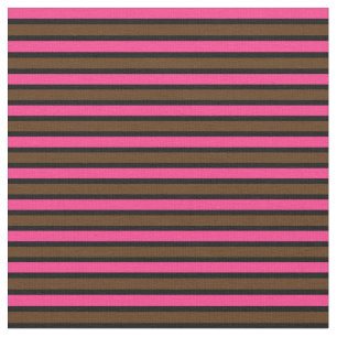 Pink and Brown 12-Striped Fabric