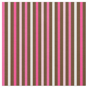 Pink and Brown 15-Striped Fabric