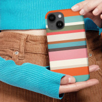 Pink and Brown 70s Hippie Stripes Personalised