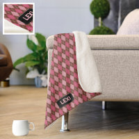 Pink and Brown Argyle Diamonds with intials / name
