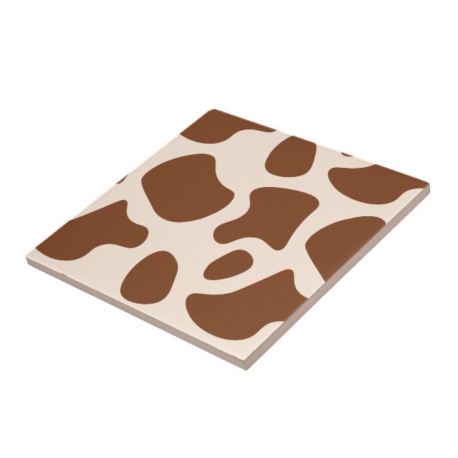 Pink and Brown Cow Print Tile (Side)