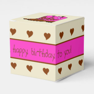 Pink and Brown Cowgirl Birthday Party Favour Box