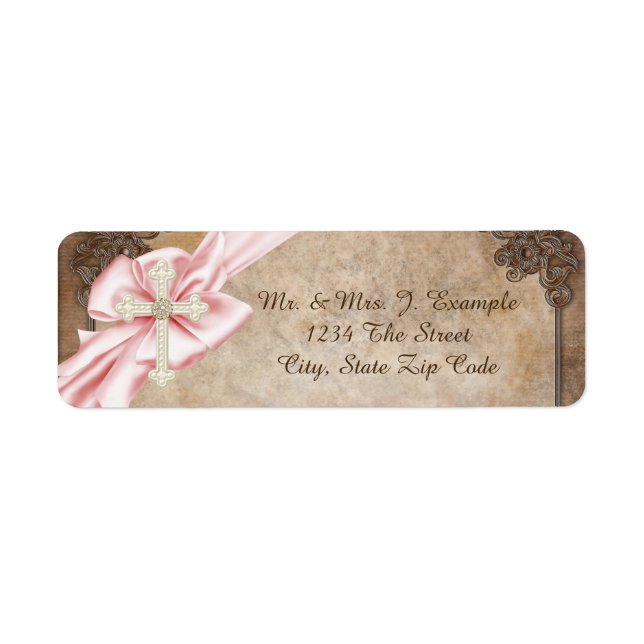 Pink and Brown Cross Address (Front)